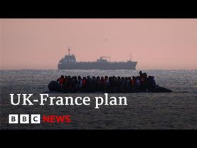 UK-France small boats pilot plan comes into force | BBC News