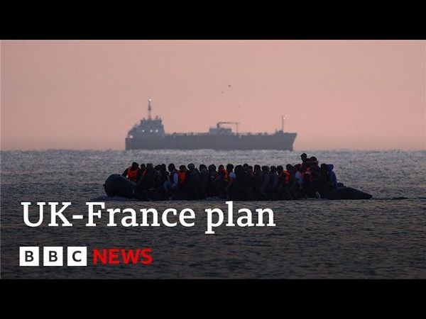 UK-France small boats pilot plan comes into force | BBC News