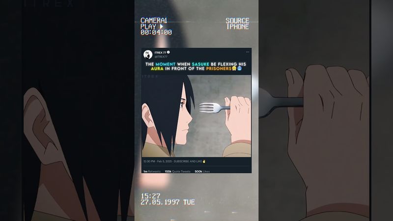 SASUKE FLEXING HIS AURA…🥶😮‍💨