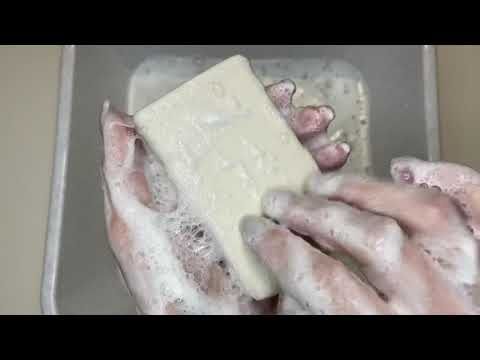 ASMR 🧺😴 Laundry soap❄️Frosty freshness | АСМР 🧺😴 Мыление хозяйственного мыла❄️Морозная свежесть