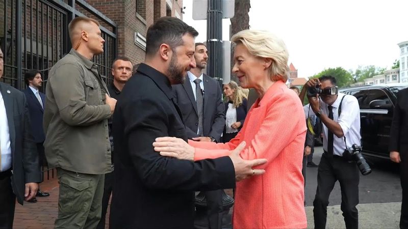 Zelensky welcomes European leaders to Ukrainian embassy ahead of Trump meeting | AFP