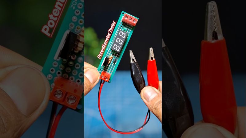 Amazing idea Tester All Potentiometers Using Display Screen#shortvideo #diy #electronic #electrical