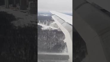 Посадка Внуково зимой UUWW на суперджет SSJ -100 АК Азимут