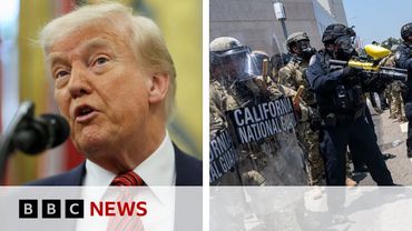 California governor sues administration as Trump defends sending National Guard to LA | BBC News