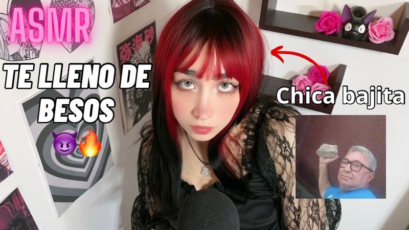 Gótica Bajita 😈🔥 te da BESITOS | Mouth Sound ASMR Roleplay