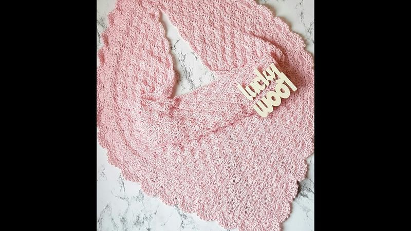 Красивый, ажурный бактус крючком! Chal.