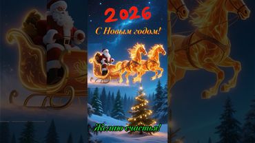 🔥 С Новым годом 2026! #поздравлениесновымгодом2026 #огненнаялошадь #новыйгод #поздравление