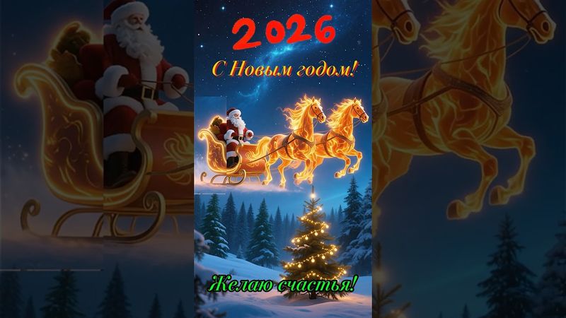 🔥 С Новым годом 2026! #поздравлениесновымгодом2026 #огненнаялошадь #новыйгод #поздравление