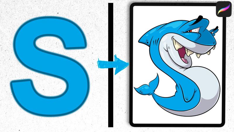S is for Shark: Let's Draw The Alphabet as Animals Episode 19 // Procreate Tutorial!