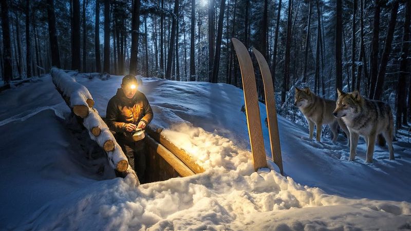 NOTUNTERKUNFT ohne ALLES in EINEM GEFRORENEN HAUS unter DER ERDE