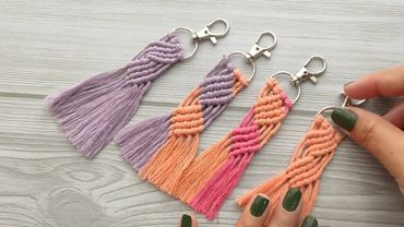 DIY macrame friendship keychains.  @JyotisWorld