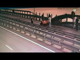 Ukraine strikes Kerch bridge in Crimea with underwater explosives