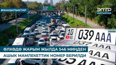 ӨЛКӨДӨ ЖАРЫМ ЖЫЛДА 546 МИҢДЕН АШЫК МАМЛЕКЕТТИК НОМЕР БЕРИЛДИ