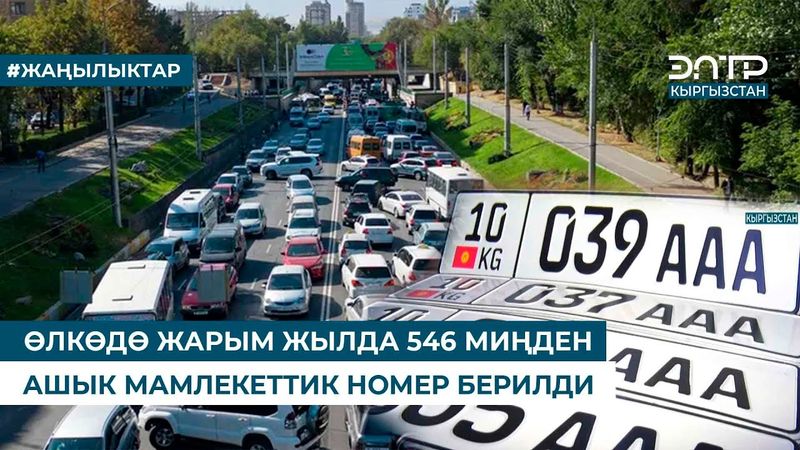 ӨЛКӨДӨ ЖАРЫМ ЖЫЛДА 546 МИҢДЕН АШЫК МАМЛЕКЕТТИК НОМЕР БЕРИЛДИ
