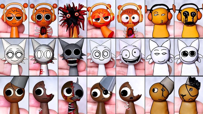 Making SPRUNKI All Oren Wenda Brud Sculptures Timelapse