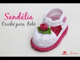 Sandália de Crochê para bebê - Simone Eleotério