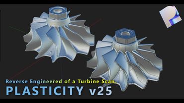 Turbine Reverse Engineering STL Scan Data in Plasticity . | Free CAD Data of the result on Patreon.