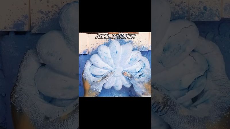 Blue Daisy #oddlysatisfying #relax #satisfying #soap #cornstarch #gymchalkasmr #gymchalk #crushing