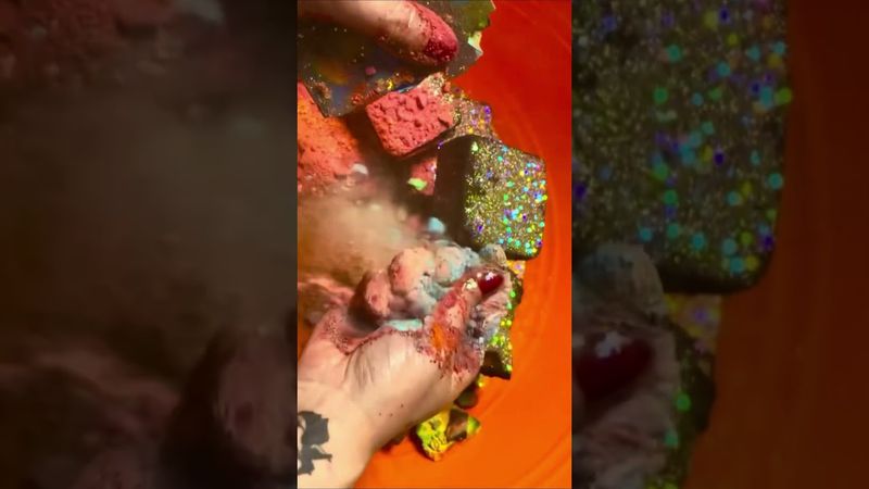 Lots of Glitter on Dusty Dyed Chalk