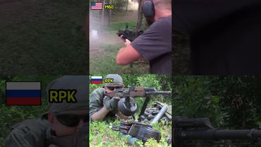 M60 🇺🇸 & PK 🇷🇺 – A Look at Two Legendary LMGs #shorts #military