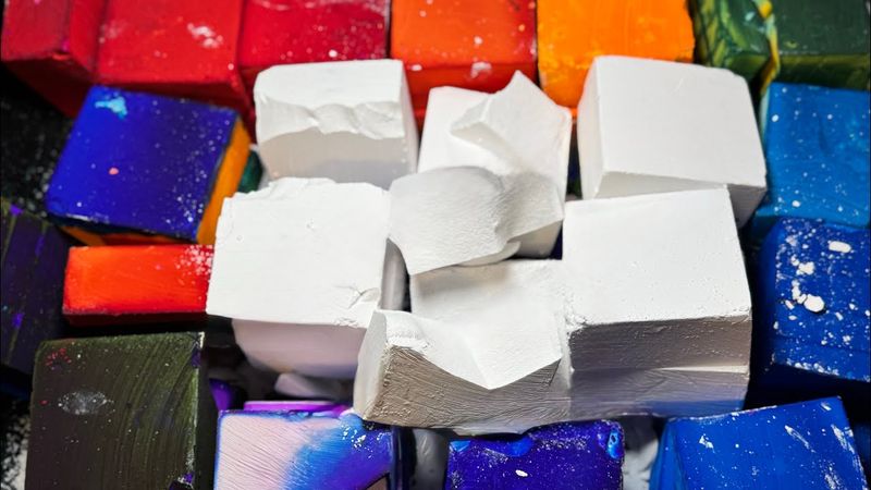 30+ dyed, plain and MULTI- dyed soft yet crispy blocks