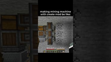Making Mining Machines with Minecraft Create Mod be like: