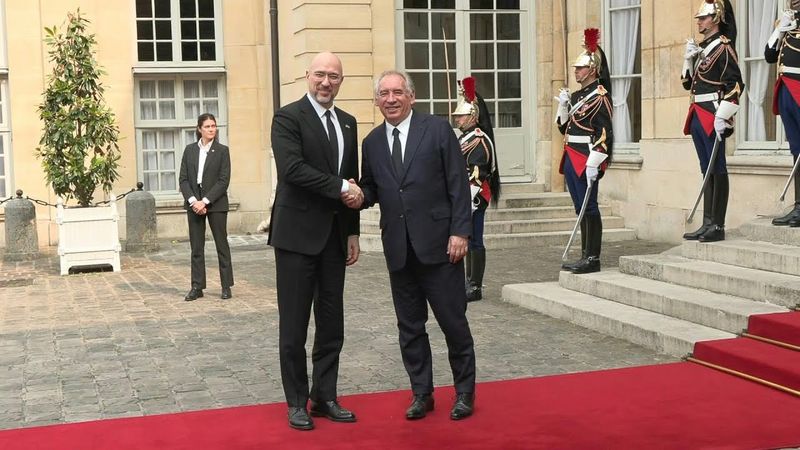 French PM welcomes Ukrainian Prime Minister Denys Shmygal | AFP