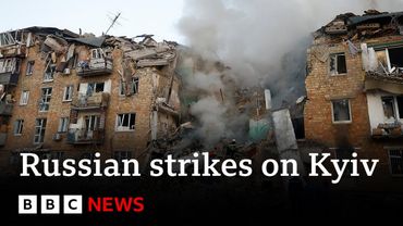 Kyiv in mourning after Russian strikes kill at least 23 people | BBC News