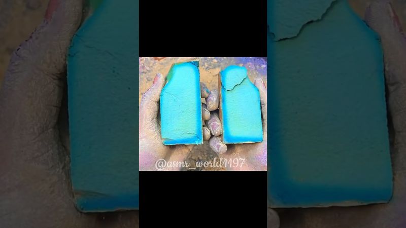 Yellow or Aqua #oddlysatisfying #relax #satisfying #soap #crunchy #gymchalkasmr #asmr #gymchalk