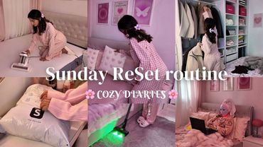 MY SUNDAY RESET ROUTINE 🌸🫧🧺 | Cozy Diaries | Deep Cleaning, Self-Care, Shein & Huda Beauty Haul 📦✨