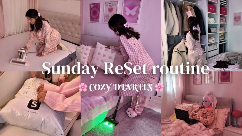 MY SUNDAY RESET ROUTINE 🌸🫧🧺 | Cozy Diaries | Deep Cleaning, Self-Care, Shein & Huda Beauty Haul 📦✨