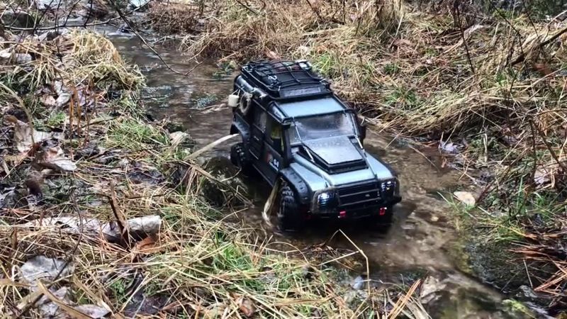 Traxxas TRX4 Defender rain day2(no music) Rc car