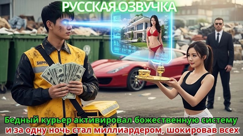 Бедный курьер активировал божественную систему и за одну ночь стал миллиардером, шокировав всех!