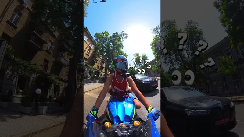 Забыл куда ЕХАЛ..😅 Когда поправила платье но забыла его ЗАГНУТЬ😂 #motorcycle #motoraido #bikelife