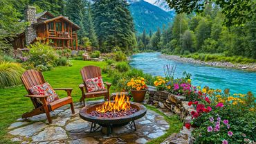 Riverside Summer Vibes in Amazing Nature | Tranquil Campfire Retreat with Birdsong for Unwind