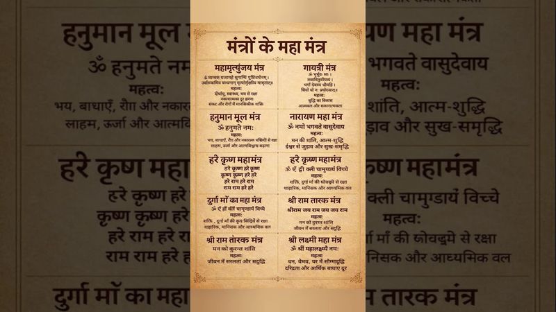 मंत्रों के महा मंत्र 🙏  Powerful Hindu Mantras | Daily Positive Energy#positiveenergy#mantra #shorts