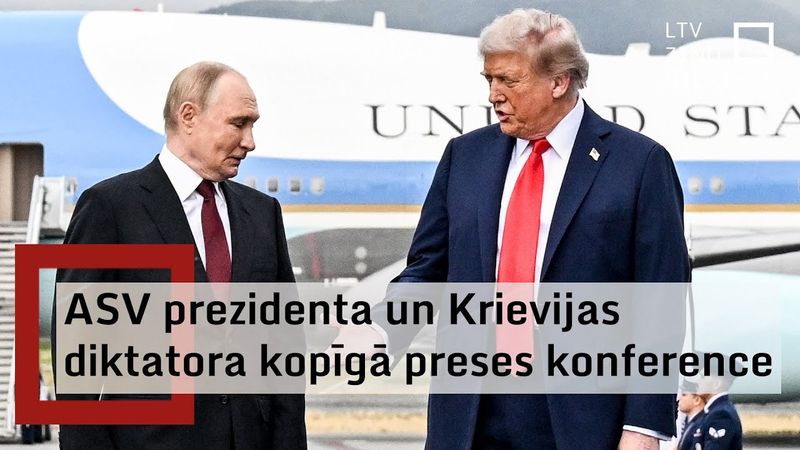 ASV prezidenta un Krievijas diktatora preses konference pēc divpusējās tikšanās (angļu valodā)