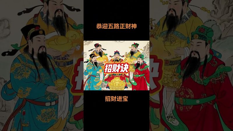 《道家招財訣》恭迎五路財神！ #道家文化 #民俗文化 #國學文化 #財神來到我家門 #正能量  #財運亨通 #文傳承化 #運勢 #補財庫旺財氣 #玄學 #招財 #五路財神 #轉運 #發財