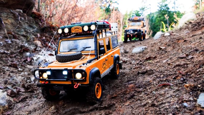 Epic Adventure with scale Rc4wd Camel Trophy Defender D90 & D110