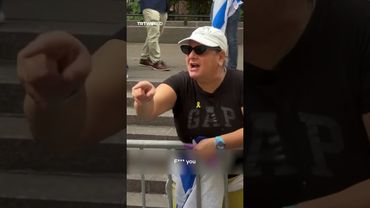 Israeli woman verbally assaults Jewish child at pro Palestine protest