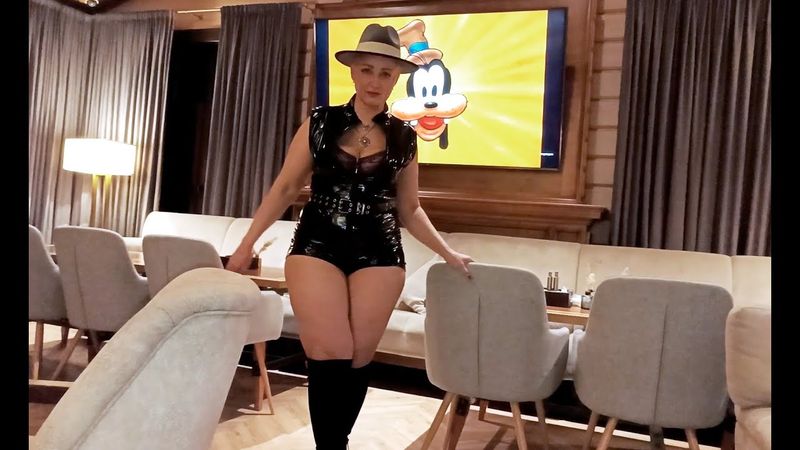 Fantasy in black latex