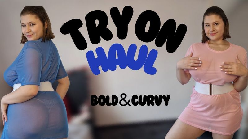 [4K] Try on haul sheer tunics Curvy edition 🌸 | See everything | See through | Mesh | Transparent