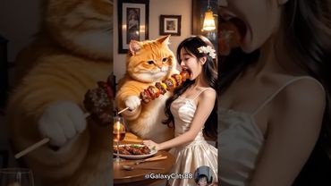 Today, I will cook delicious food for a beautiful girl #shorts #cat #catcancook #funny #cooking