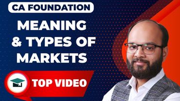 Meaning and Types of Markets | CA Foundation | Business Economics Chapter no- 4 | Chandan Poddar