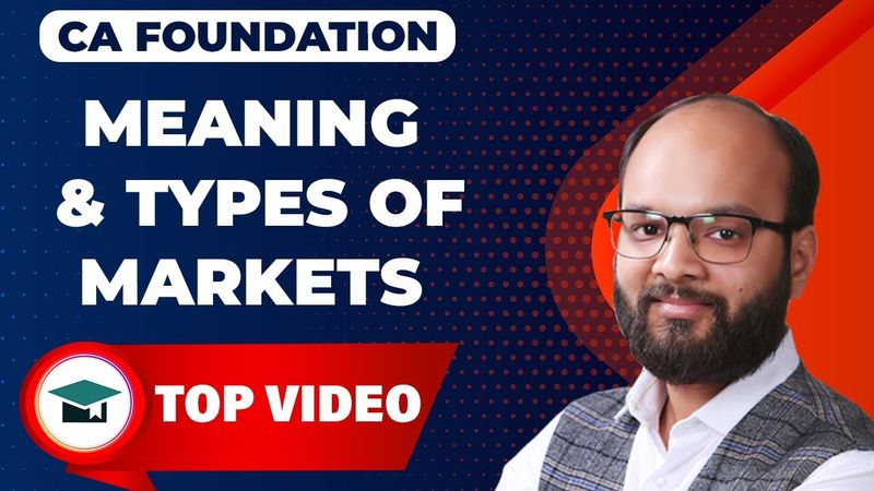 Meaning and Types of Markets | CA Foundation | Business Economics Chapter no- 4 | Chandan Poddar