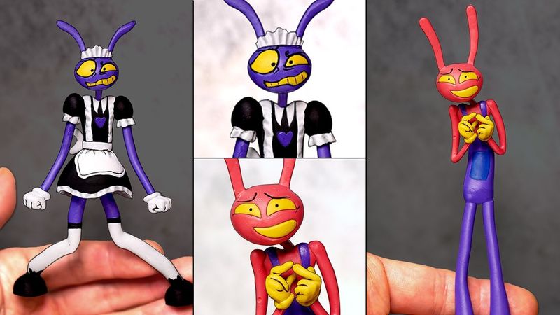 Making THE AMAZING DIGITAL CIRCUS - Maid Jax & Evil JAx Ep 5 Sculptures Timelapse