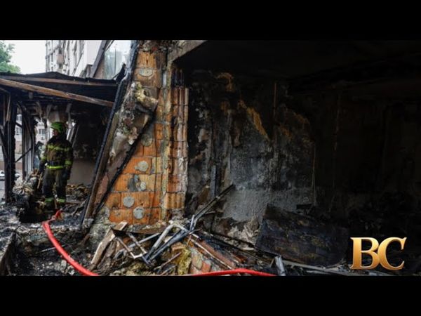 Russia launches a major aerial attack on Kyiv hours before high-level talks on support for Ukraine