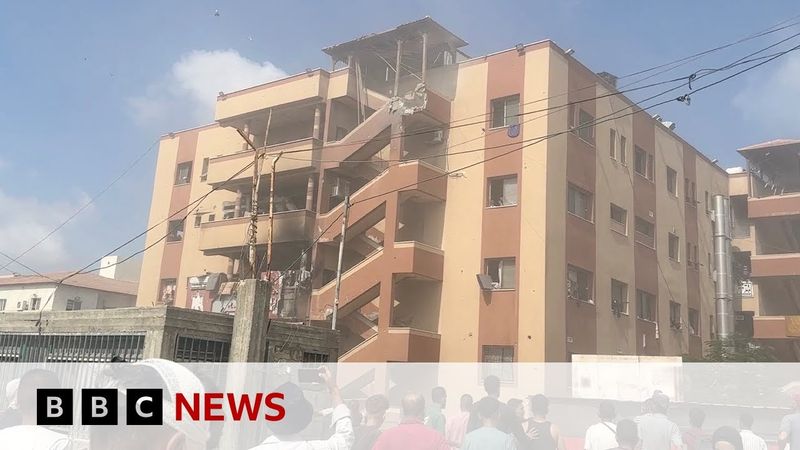 New footage shows Israel struck Gaza's Nasser Hospital four times | BBC News