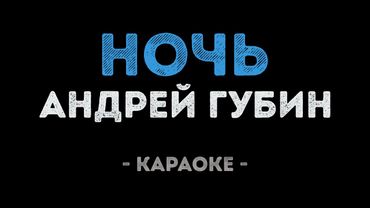 Андрей Губин - Ночь (Караоке)