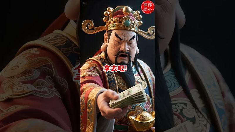 【關公說：有谁钱不够花的，拿去！过两天我再给！】這句話一播完，好運連連！關公賜財，你接住沒？#關公賜財 #武財神 #關二爺 #發財靈咒 #轉運 #招財進寶 #財神到 #民間信仰